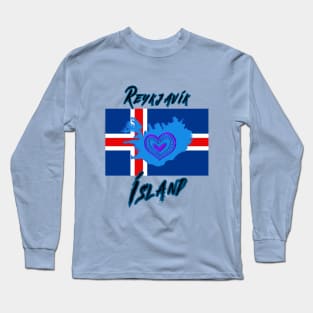 Reykjavik T-Shirt Iceland Come Stay Love The Viking Way Long Sleeve T-Shirt